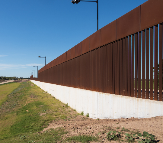 Brad Bailey with his wife and children